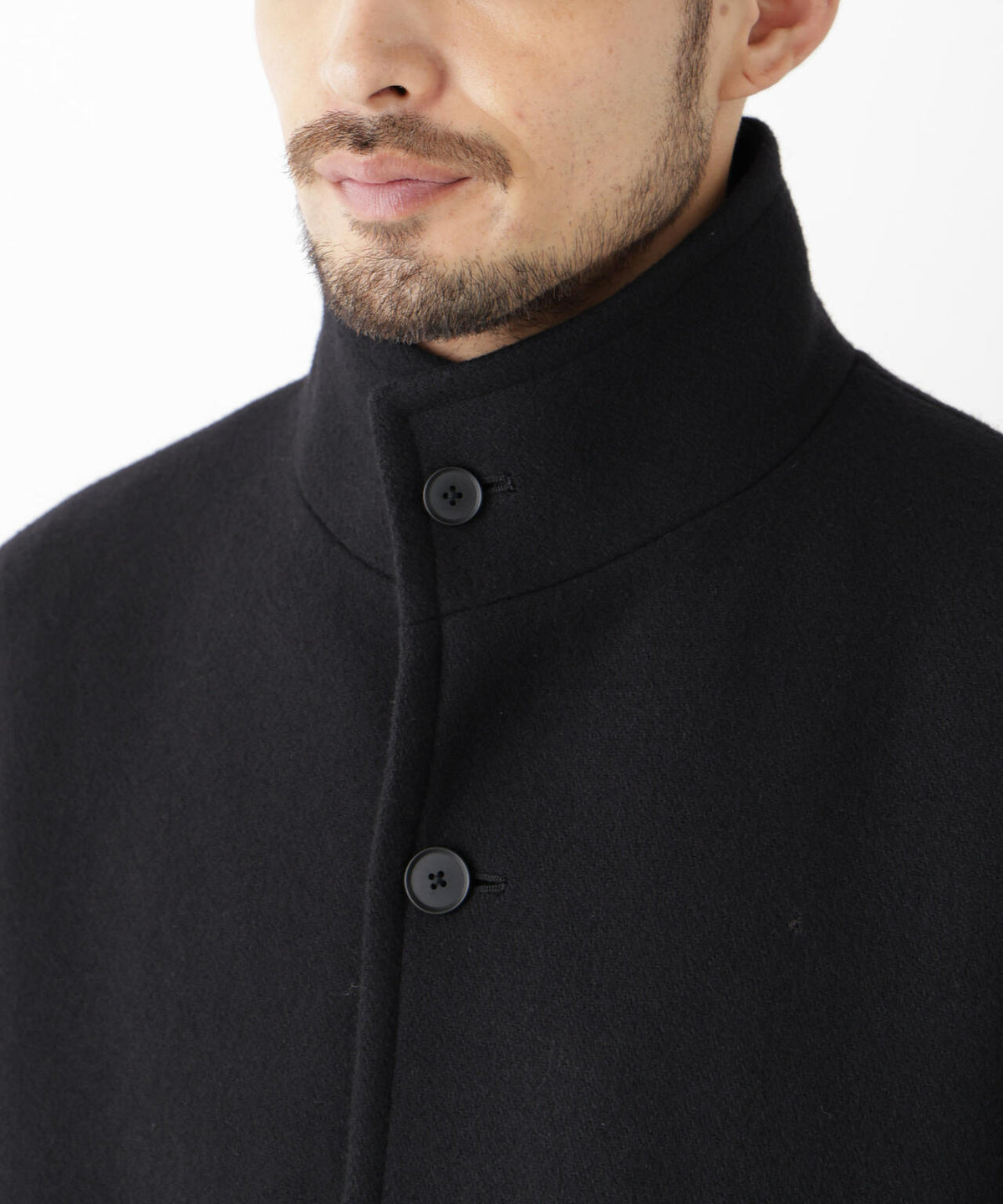 「NEW ON COAT」ウール/Nスタンドカラーコート 6686211204