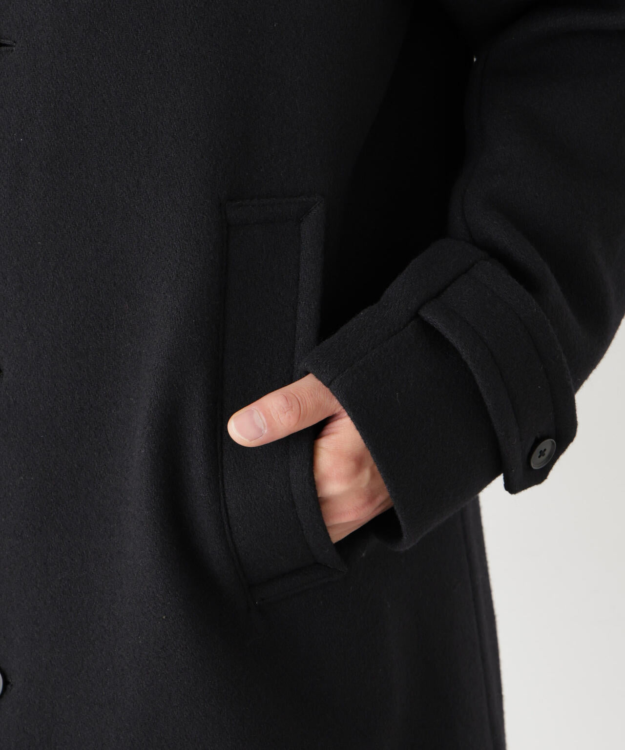 「NEW ON COAT」ウール/Nスタンドカラーコート 6686211204