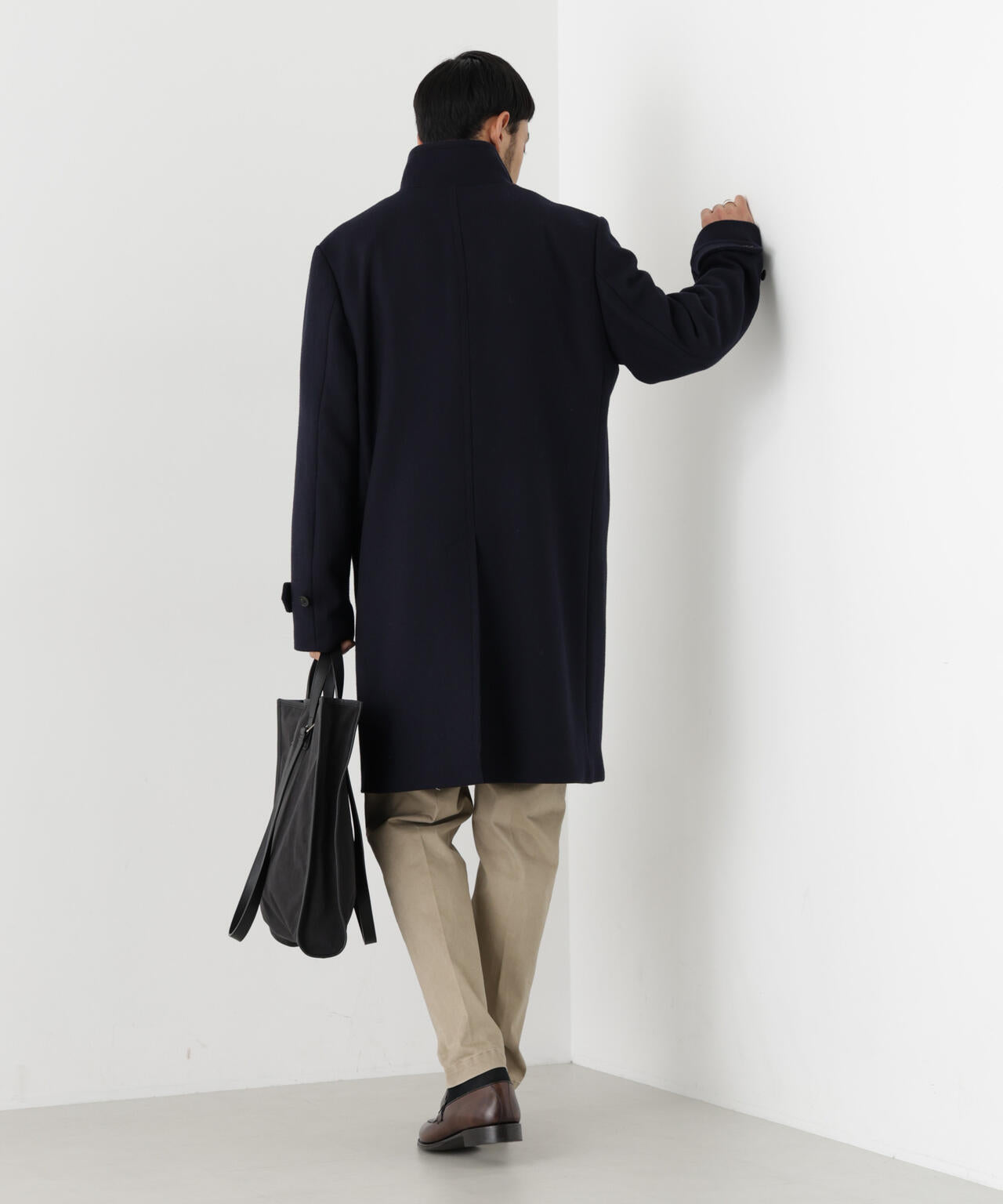 「NEW ON COAT」ウール/Nスタンドカラーコート 6686211204
