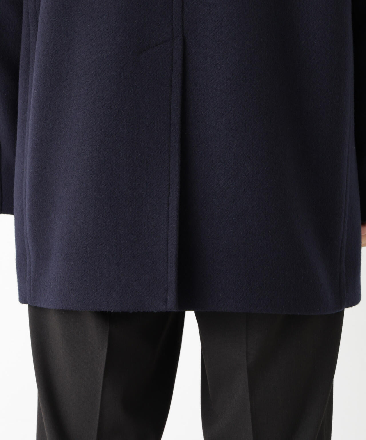 「NEW ON COAT」ウール/Nショートステンカラーコート 6686211205