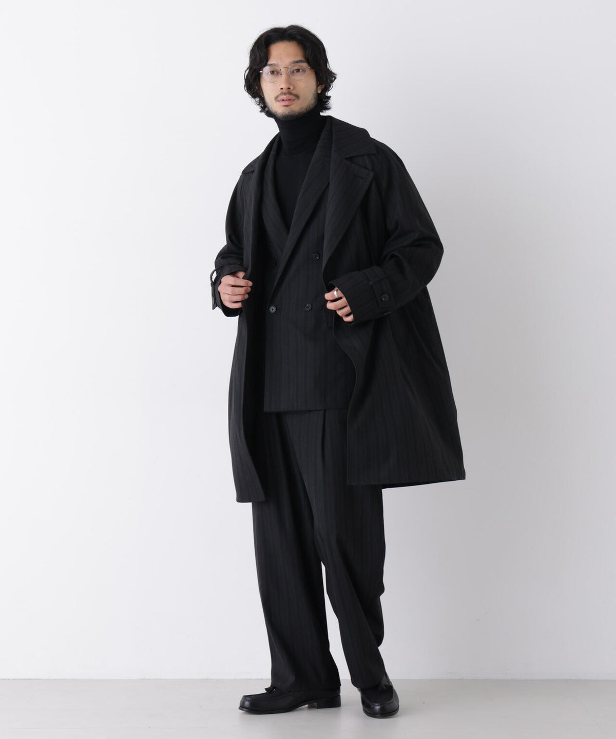 「DELEGANT」 ダブルブレストコート 6686211208