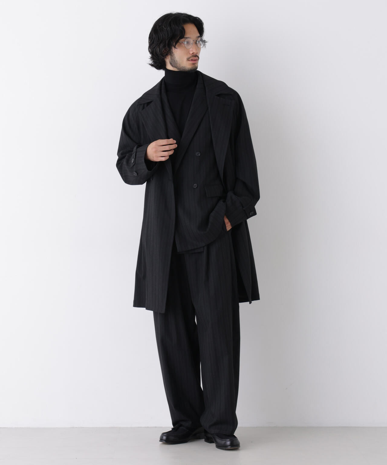 「DELEGANT」 ダブルブレストコート 6686211208