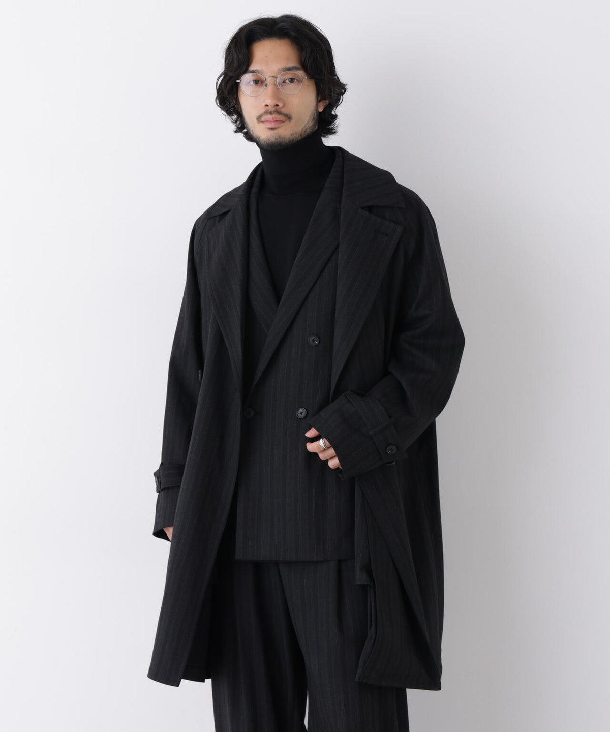 「DELEGANT」 ダブルブレストコート 6686211208