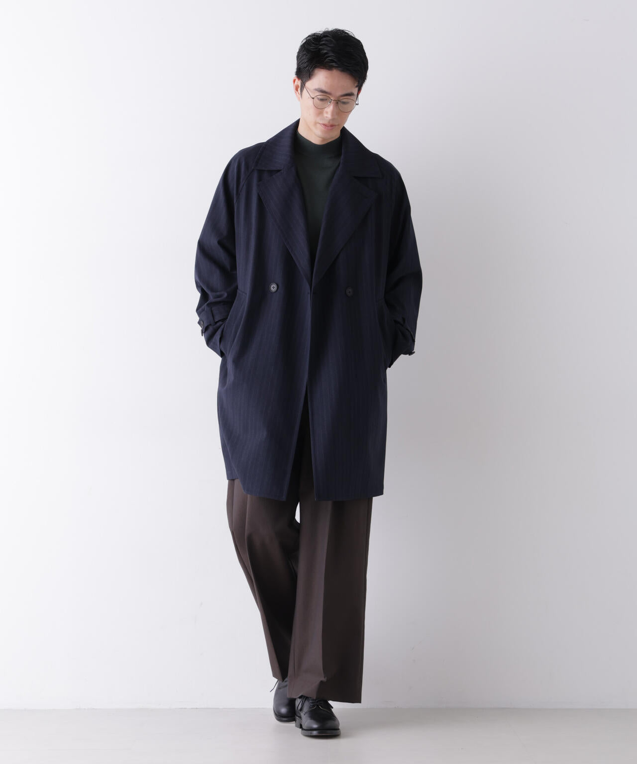 「DELEGANT」 ダブルブレストコート 6686211208