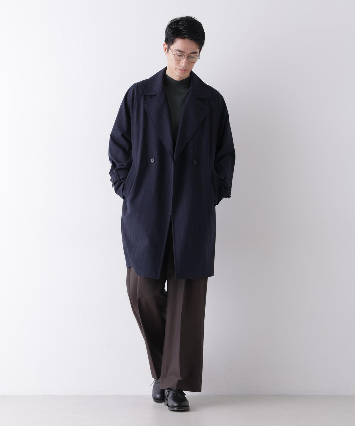 「DELEGANT」 ダブルブレストコート 6686211208