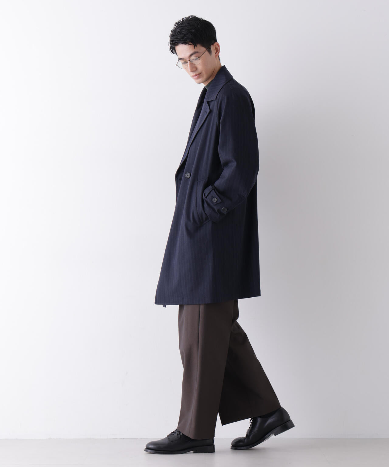 「DELEGANT」 ダブルブレストコート 6686211208