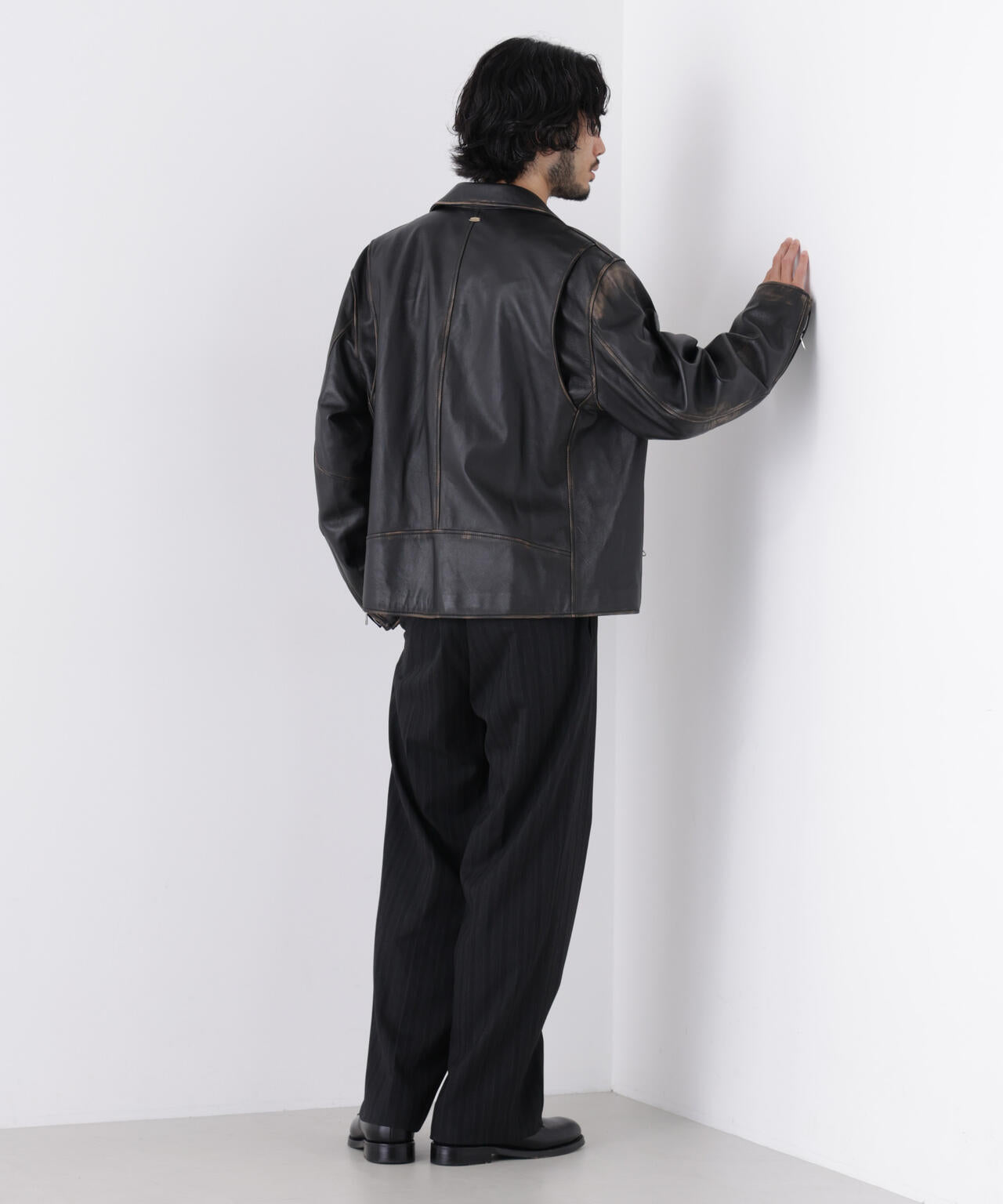 「ASSEMBLANC」 レザーダブルライダース 6686213201