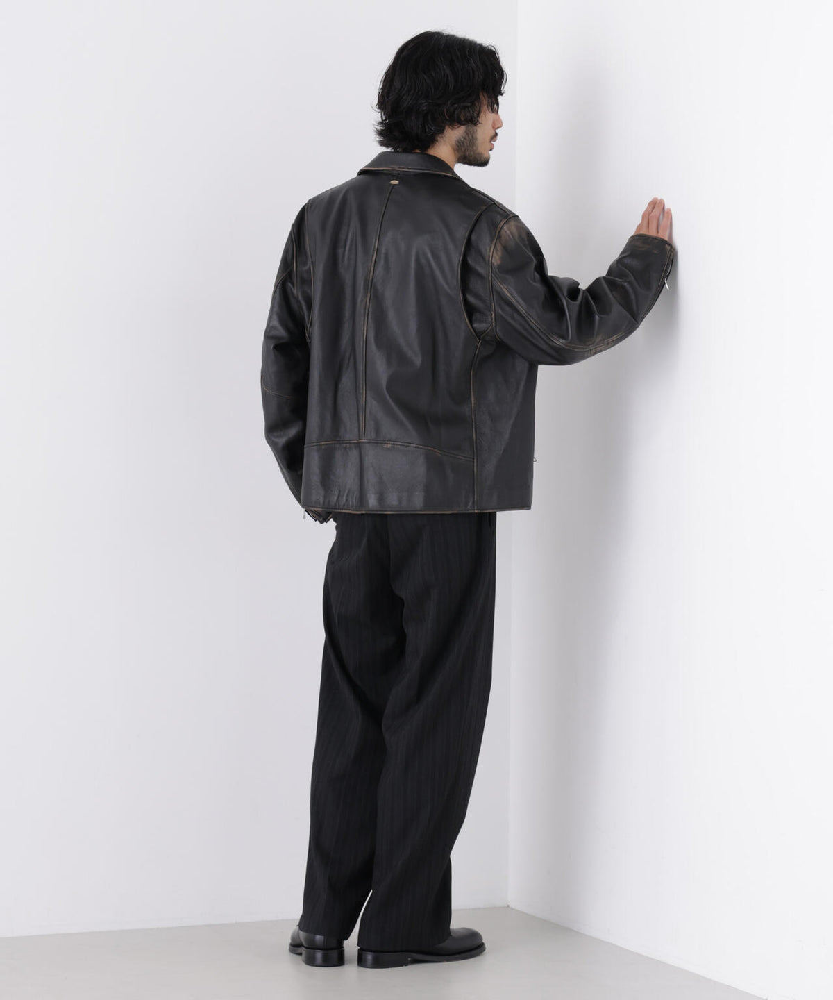 「ASSEMBLANC」 レザーダブルライダース 6686213201