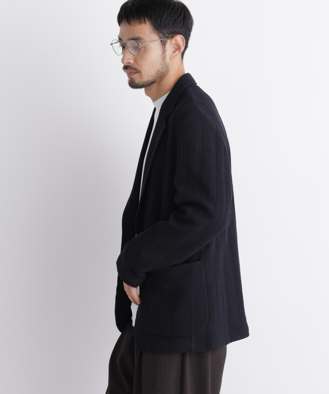 【大人気セットアップ】「DamerinoJacket」TEXBRID(R) リンクスストライプジャージージャケット 6686216202