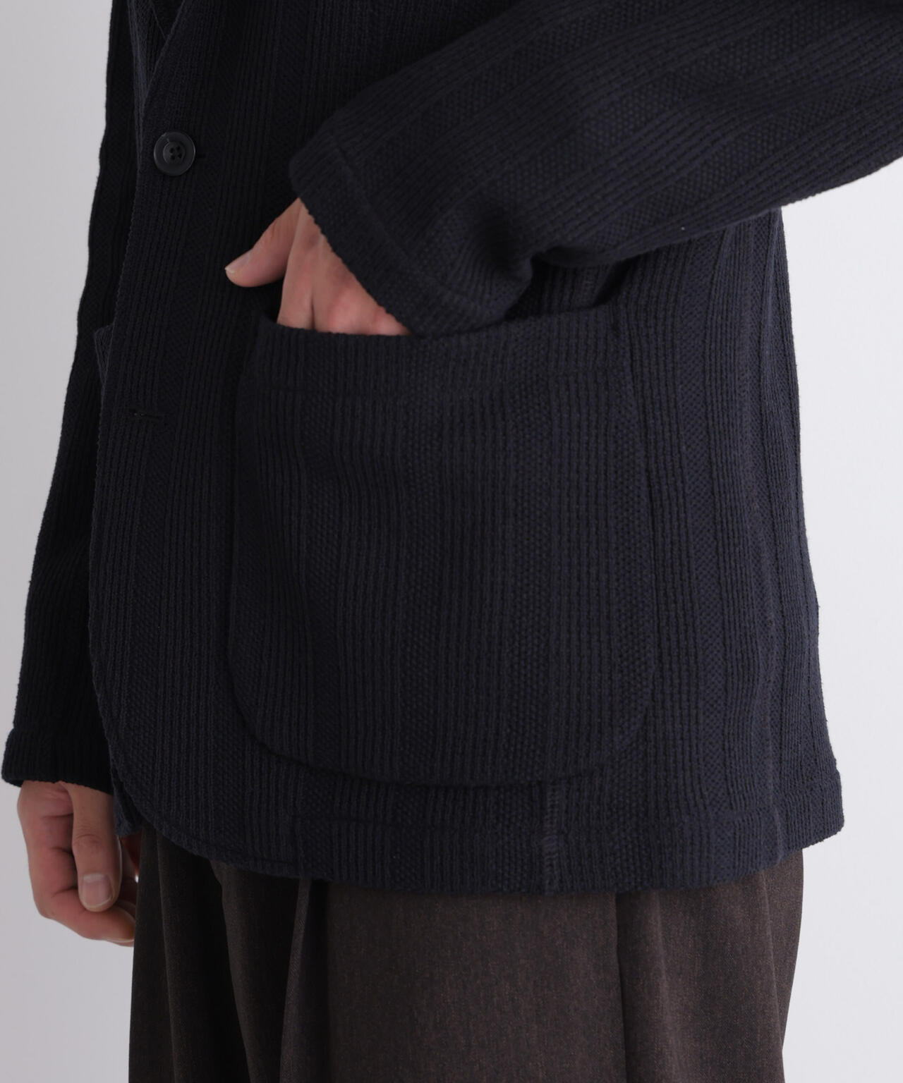 【大人気セットアップ】「DamerinoJacket」TEXBRID(R) リンクスストライプジャージージャケット 6686216202