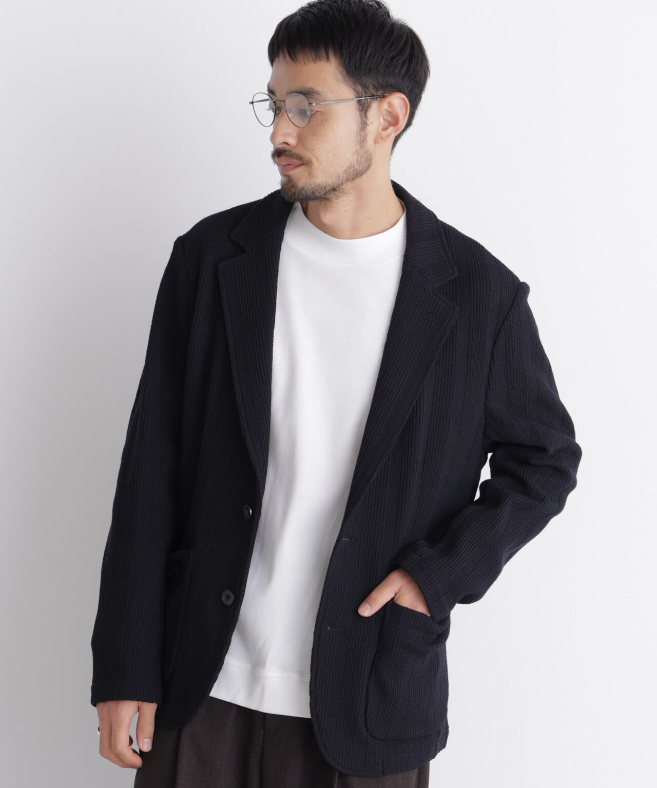 【大人気セットアップ】「DamerinoJacket」TEXBRID(R) リンクスストライプジャージージャケット 6686216202
