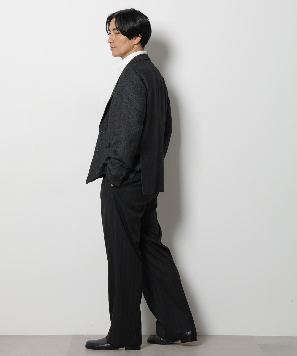 「DamerinoJacket」 カシミヤミックスウォッシャブルツイードジャケット 6686216205