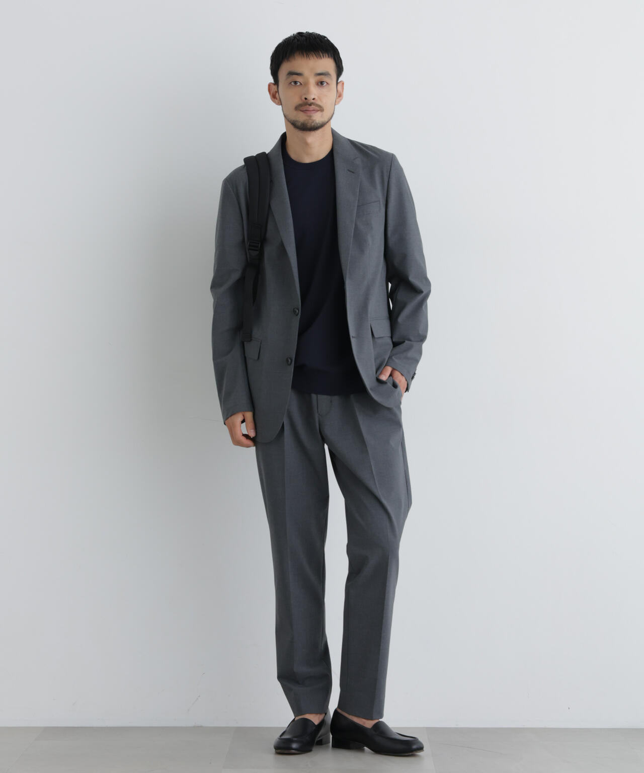 【大人気セットアップ】「Damerino」ウールライクトロストレッチセットアップ/WASHABLE 6686218201