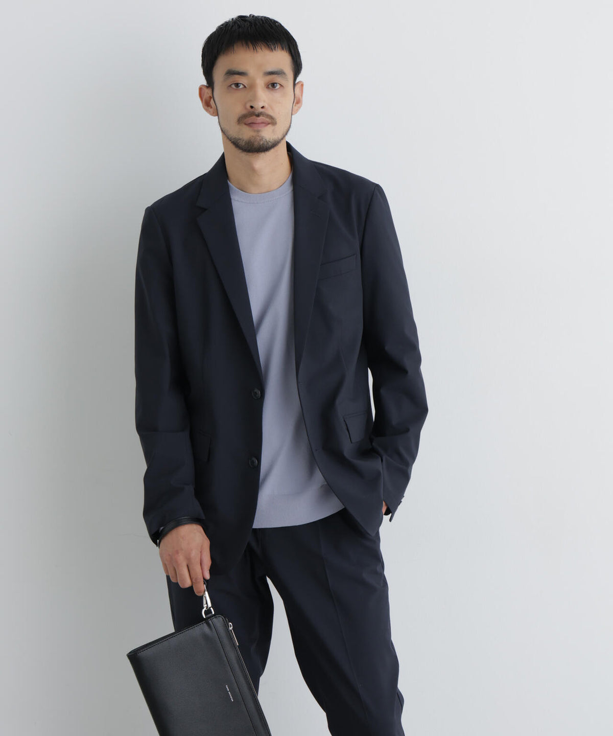 【大人気セットアップ】「Damerino」ウールライクトロストレッチセットアップ/WASHABLE 6686218201