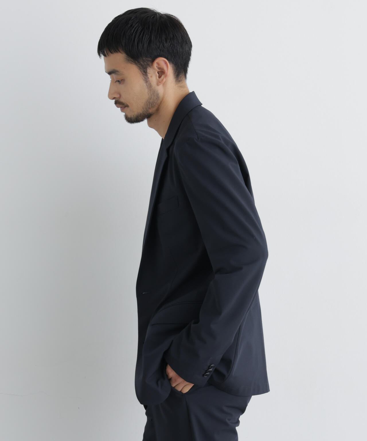 【大人気セットアップ】「Damerino」ウールライクトロストレッチセットアップ/WASHABLE 6686218201