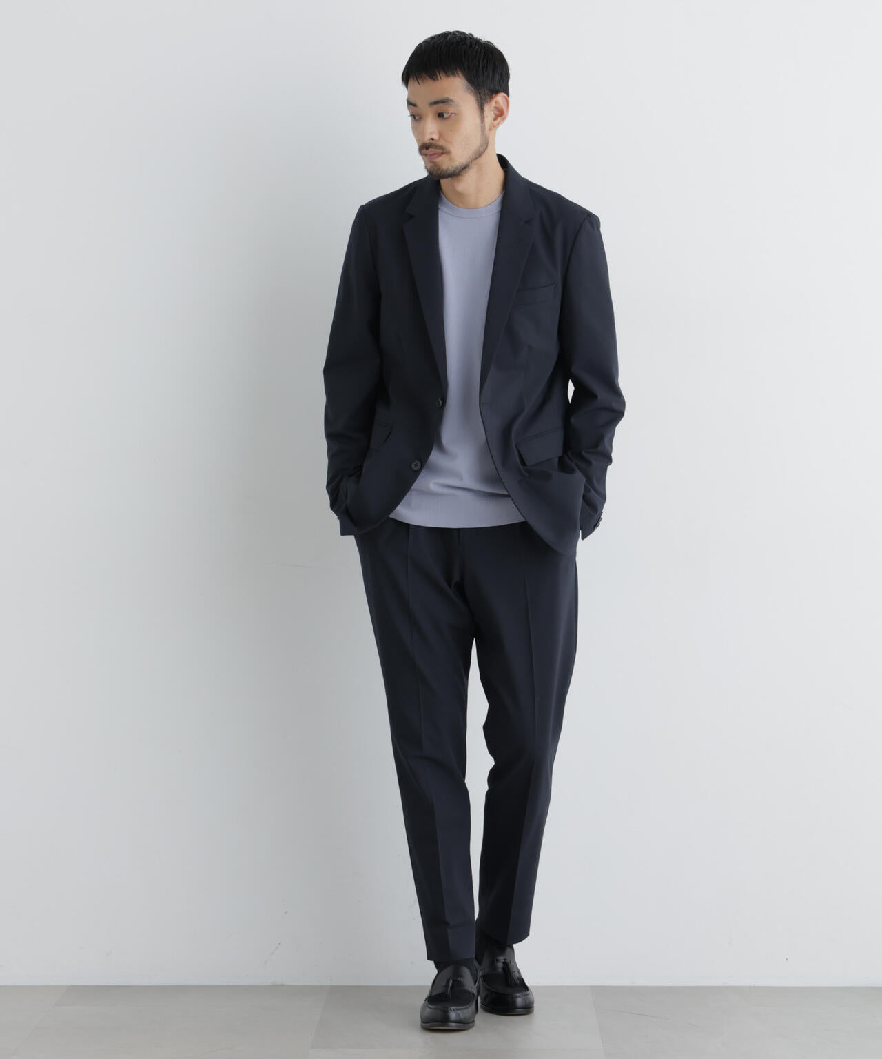 【大人気セットアップ】「Damerino」ウールライクトロストレッチセットアップ/WASHABLE 6686218201