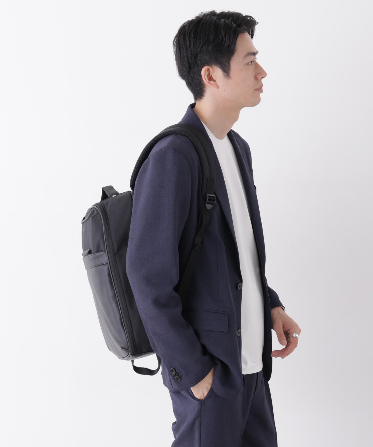 【大人気セットアップ】「Damerino」メランジエアシャークストレッチセットアップ/WASHABLE 6686218204