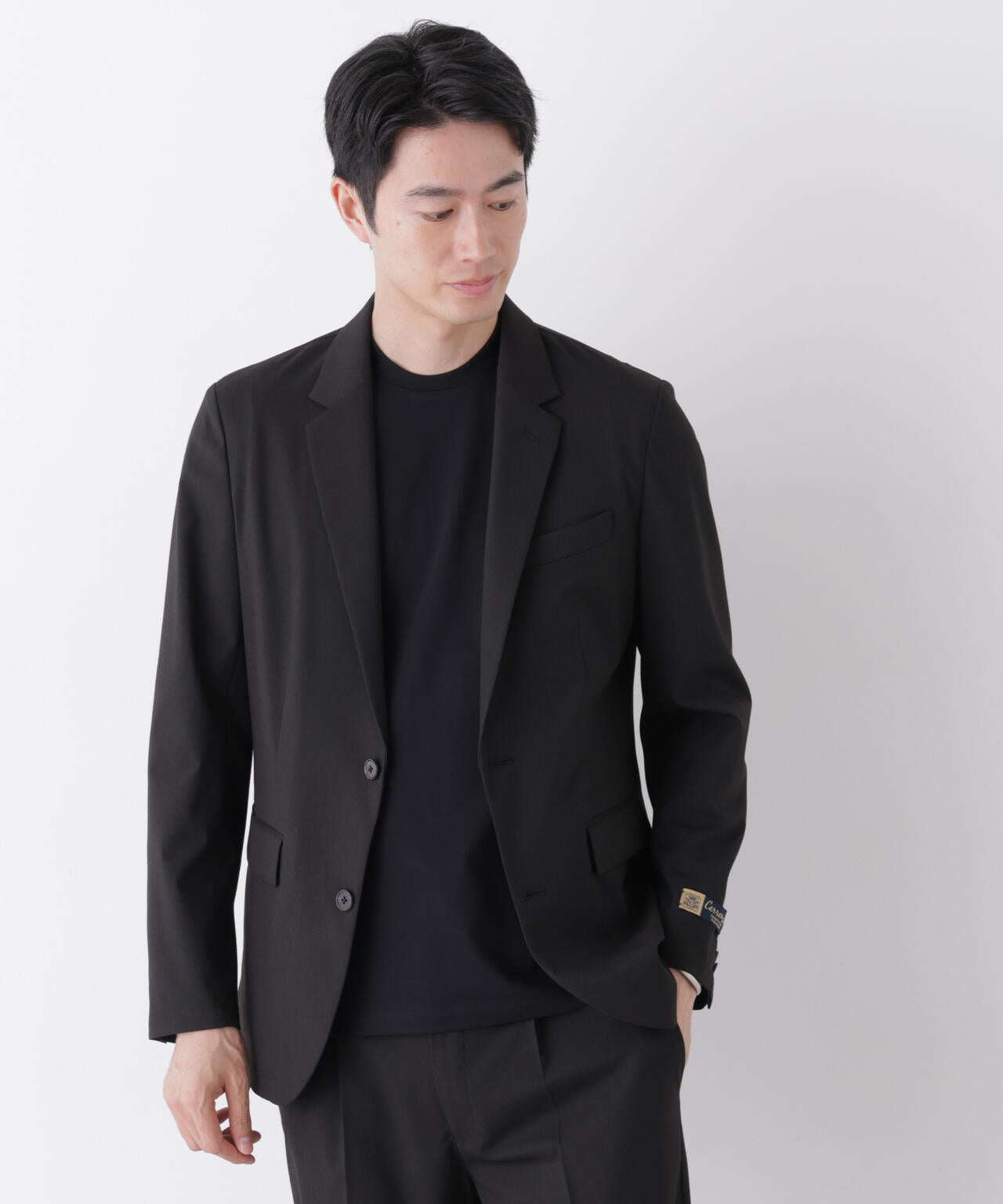 【大人気セットアップ】「Damerino」CARREMAN T/R ピンヘッドストレッチセットアップ/形態安定 6686218205