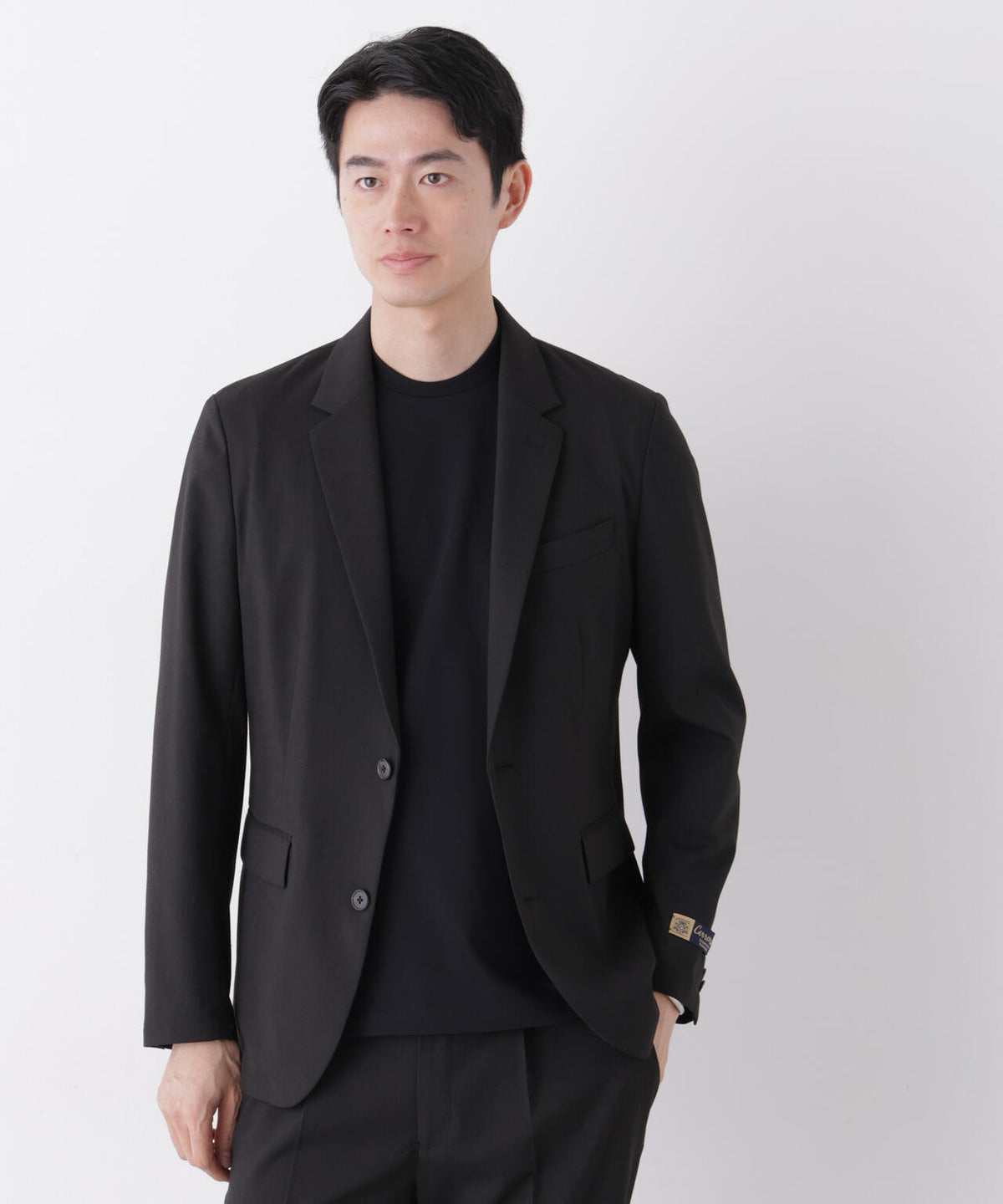 【形態安定】「Damerino」CARREMAN T/R ピンヘッドストレッチセットアップ 6686218205