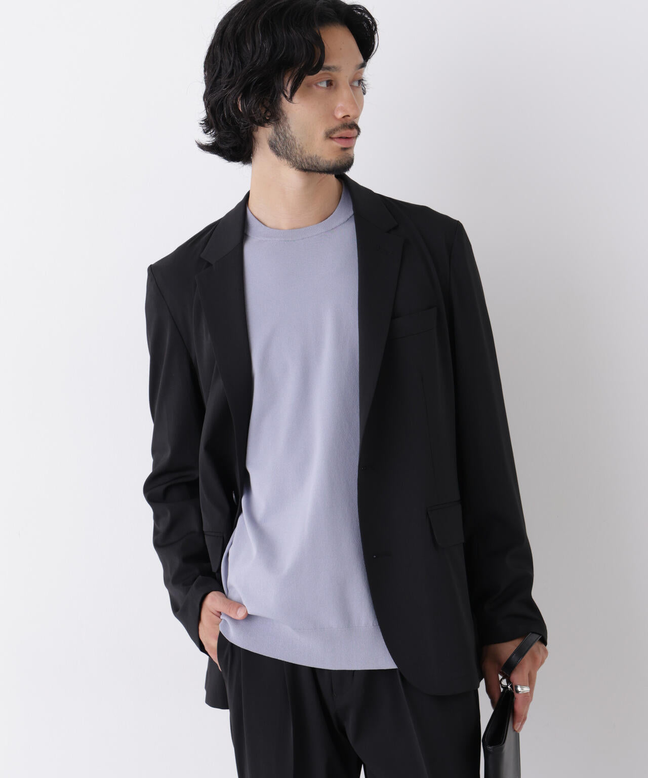【大人気セットアップ】「Damerino」T/R パウダリー2WAYストレッチセットアップ 6686218207