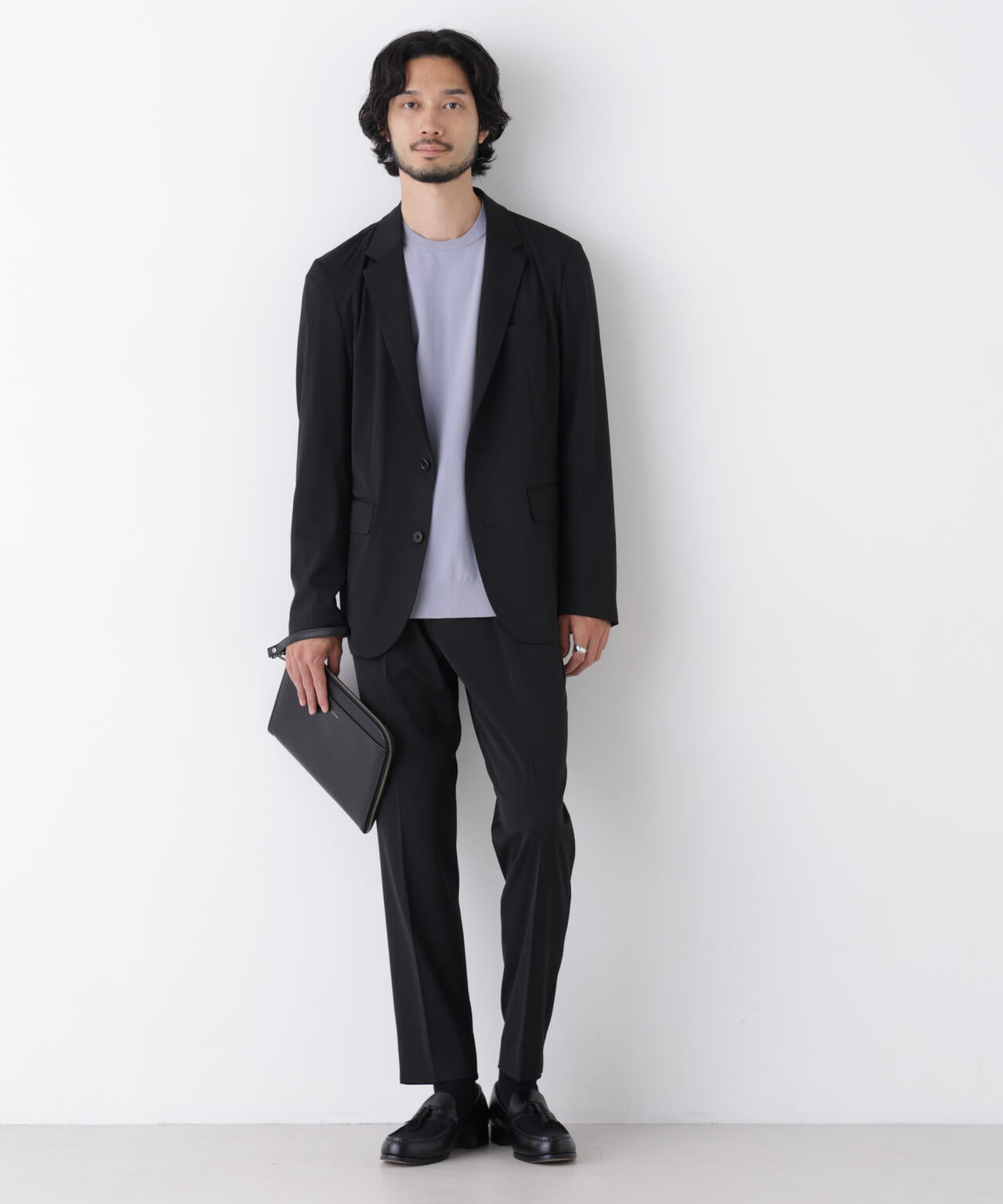 【大人気セットアップ】「Damerino」T/R パウダリー2WAYストレッチセットアップ 6686218207