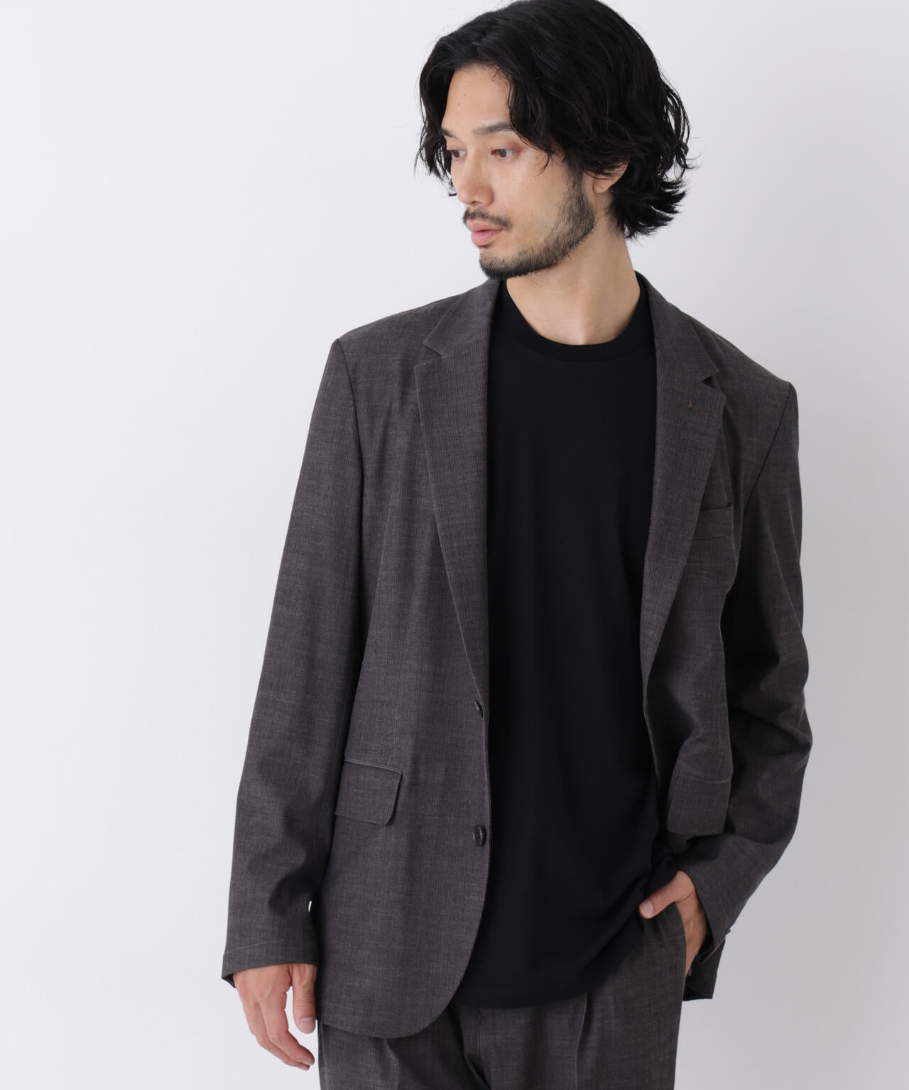 【大人気セットアップ】「Damerino」T/R パウダリー2WAYストレッチセットアップ 6686218207