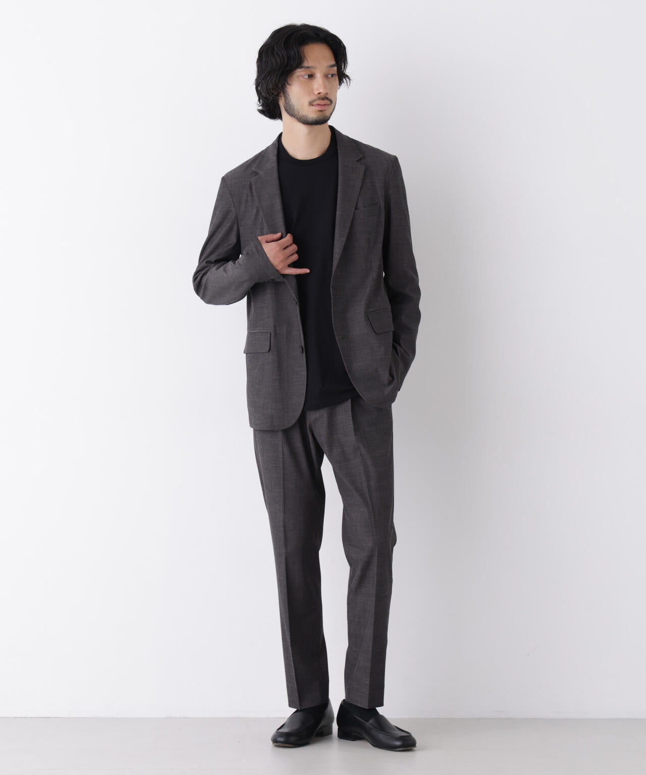 【大人気セットアップ】「Damerino」T/R パウダリー2WAYストレッチセットアップ 6686218207