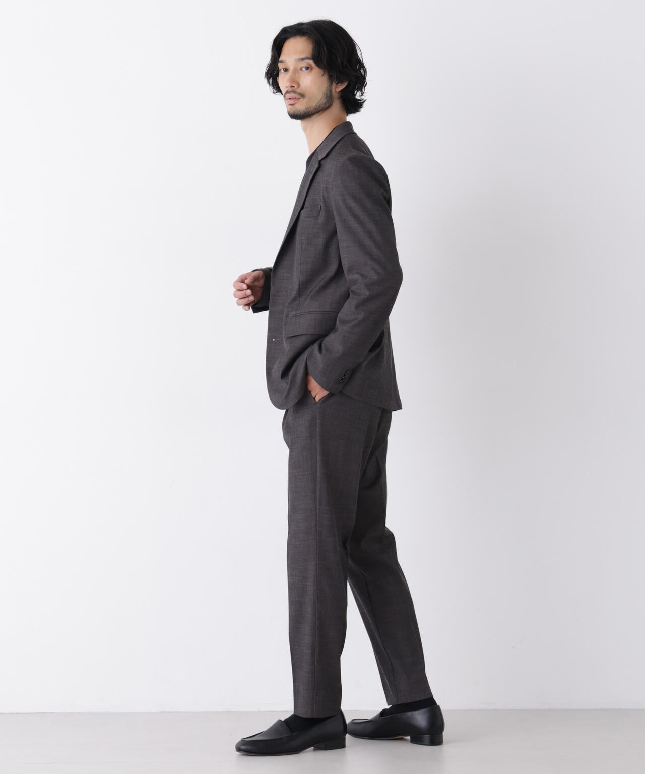 【大人気セットアップ】「Damerino」T/R パウダリー2WAYストレッチセットアップ 6686218207