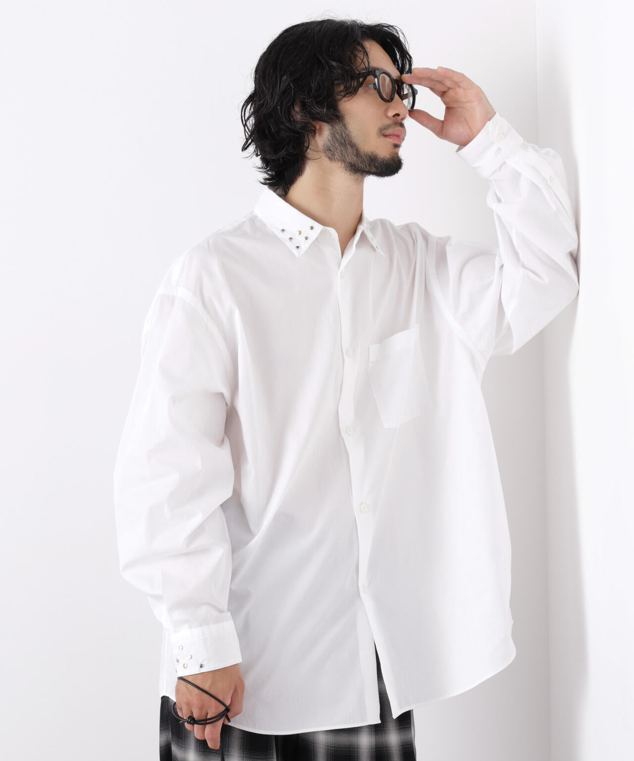 「ASSEMBLANC」 スタッズシャツ 6686220202
