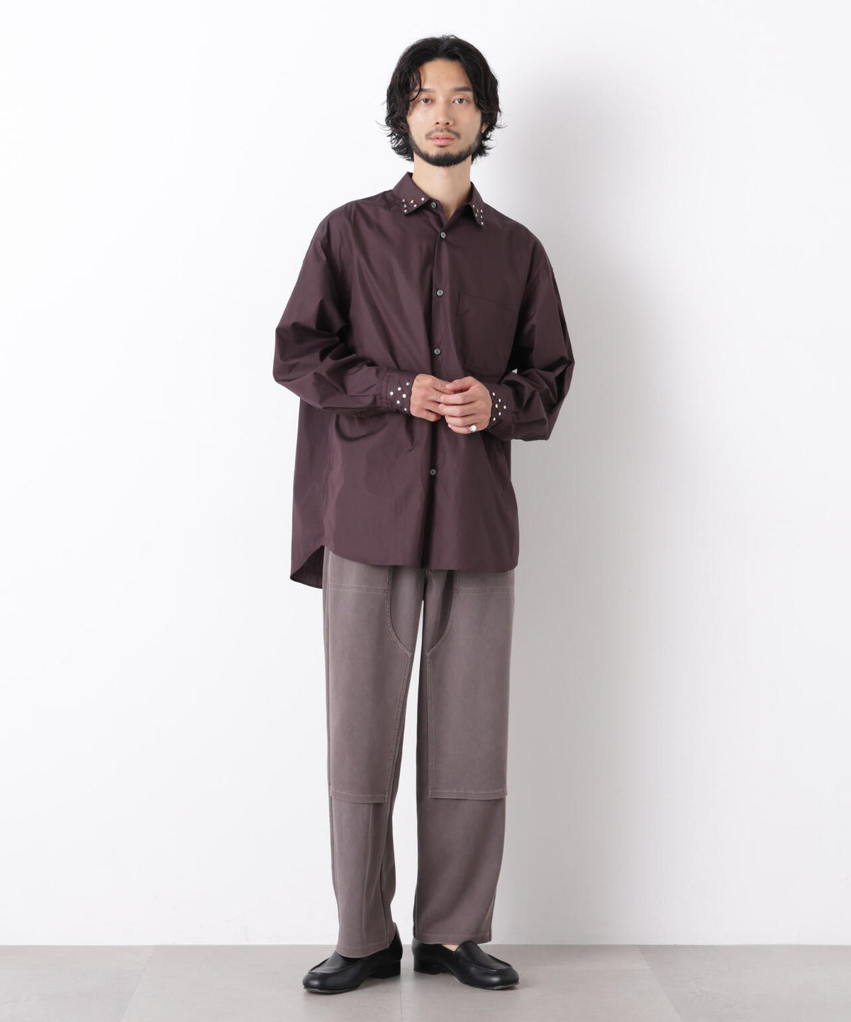「ASSEMBLANC」 スタッズシャツ 6686220202