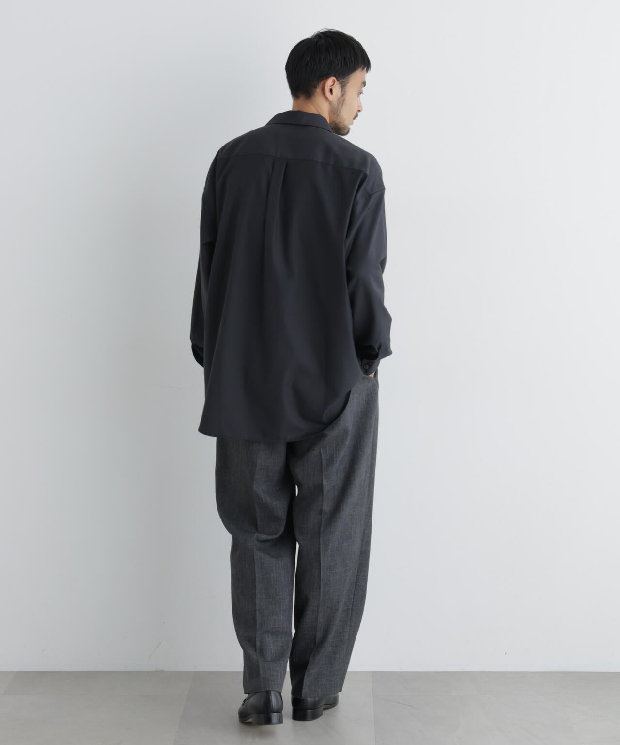 ビッグドレープシャツ 長袖 6686220204