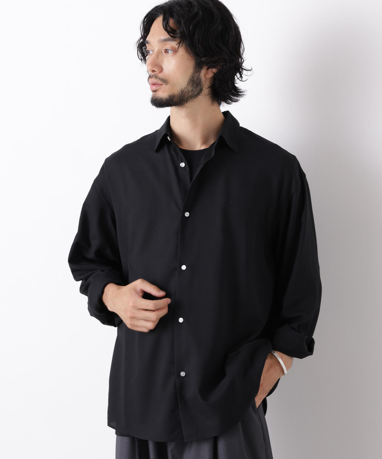 「OtoNANO」LIM-BRESS ワイドシャツ 長袖 6686220207