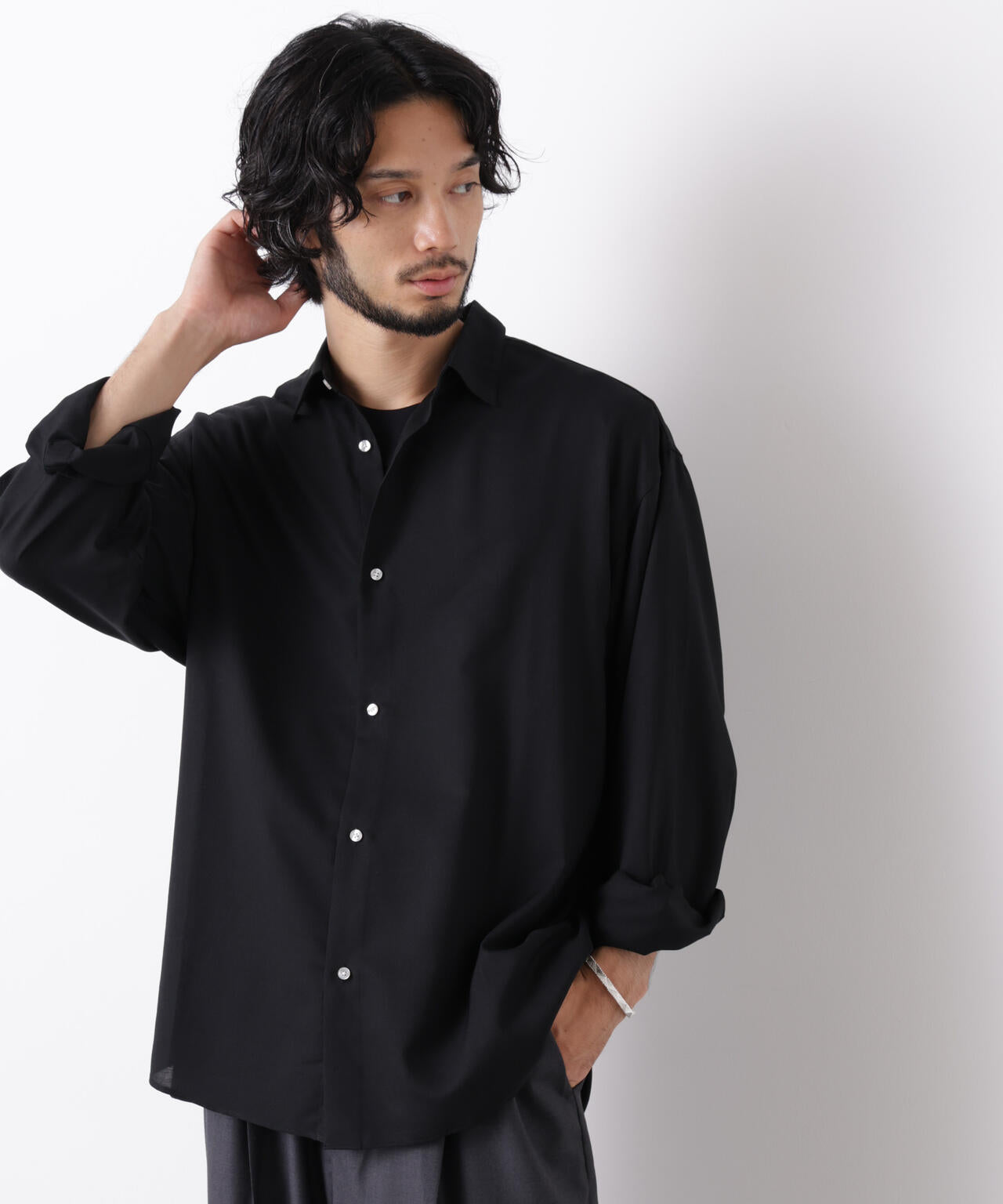 「OtoNANO」LIM-BRESS ワイドシャツ 長袖 6686220207