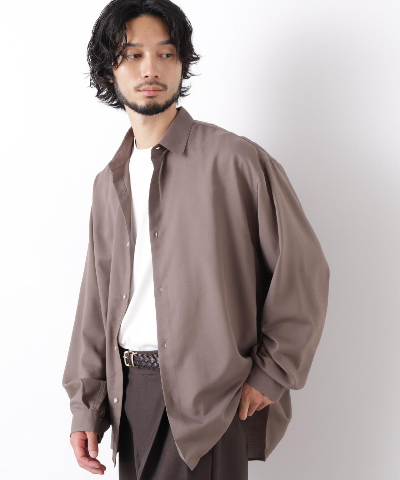 「OtoNANO」LIM-BRESS ワイドシャツ 長袖 6686220207
