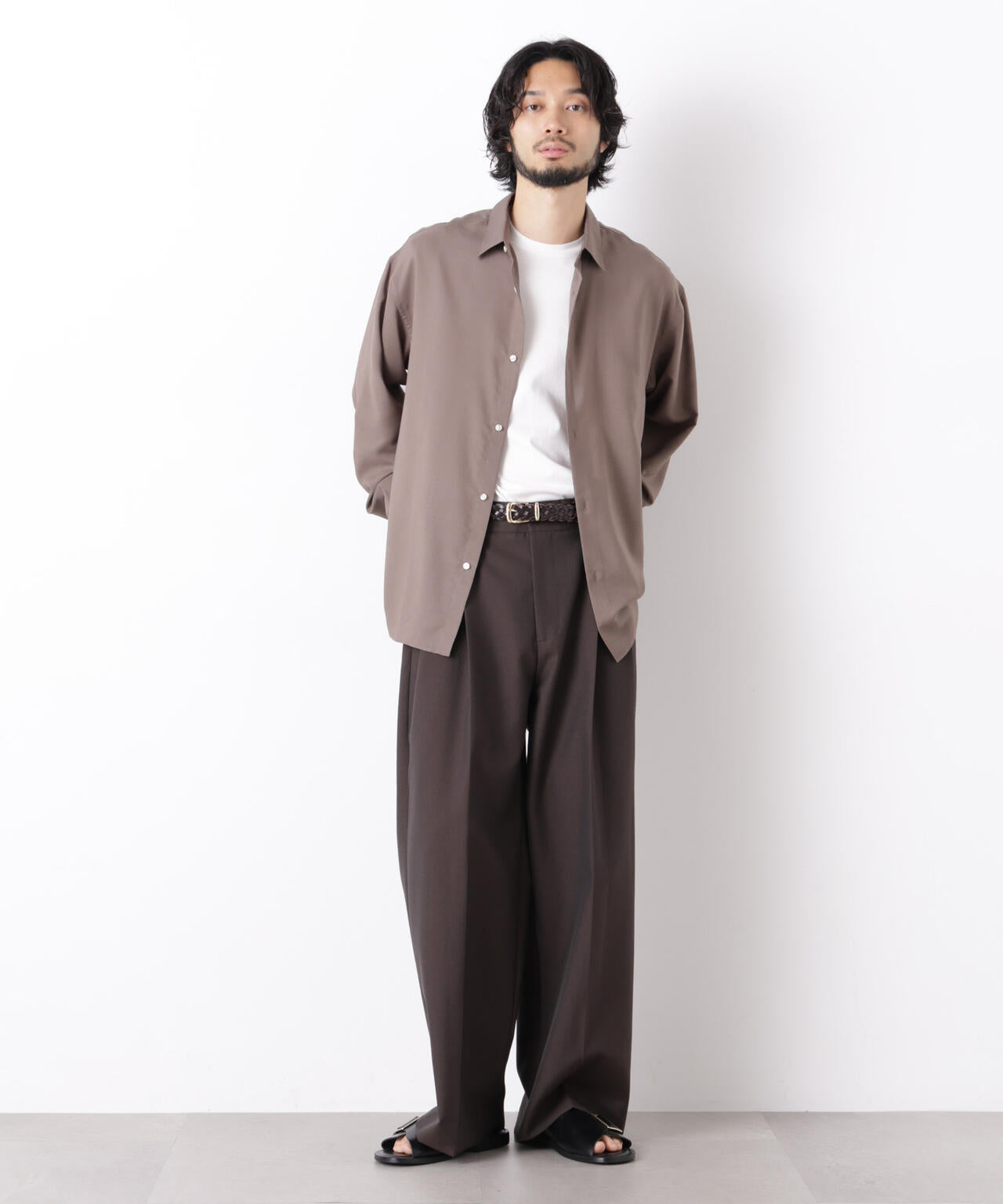 「OtoNANO」LIM-BRESS ワイドシャツ 長袖 6686220207