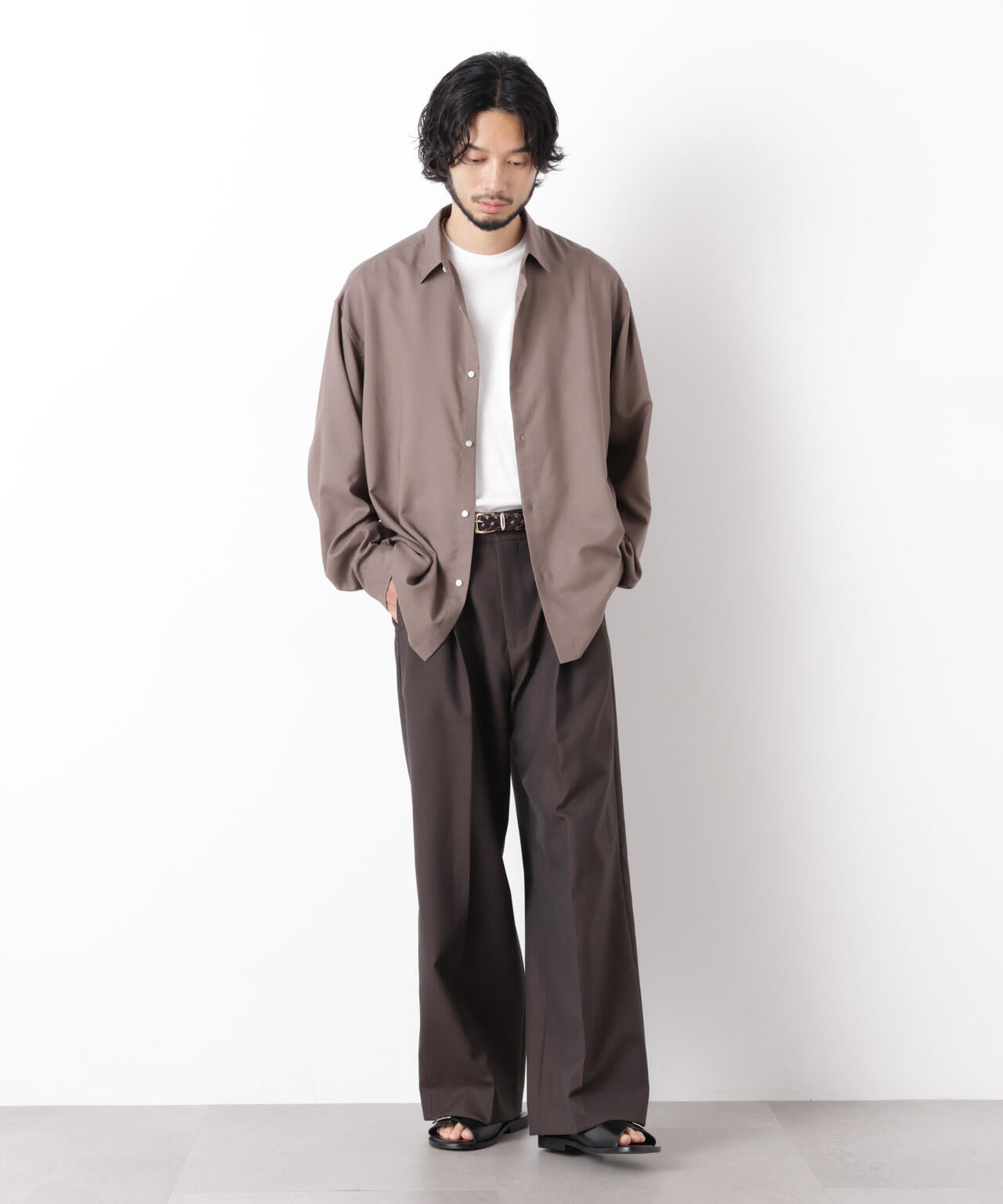 「OtoNANO」LIM-BRESS ワイドシャツ 長袖 6686220207