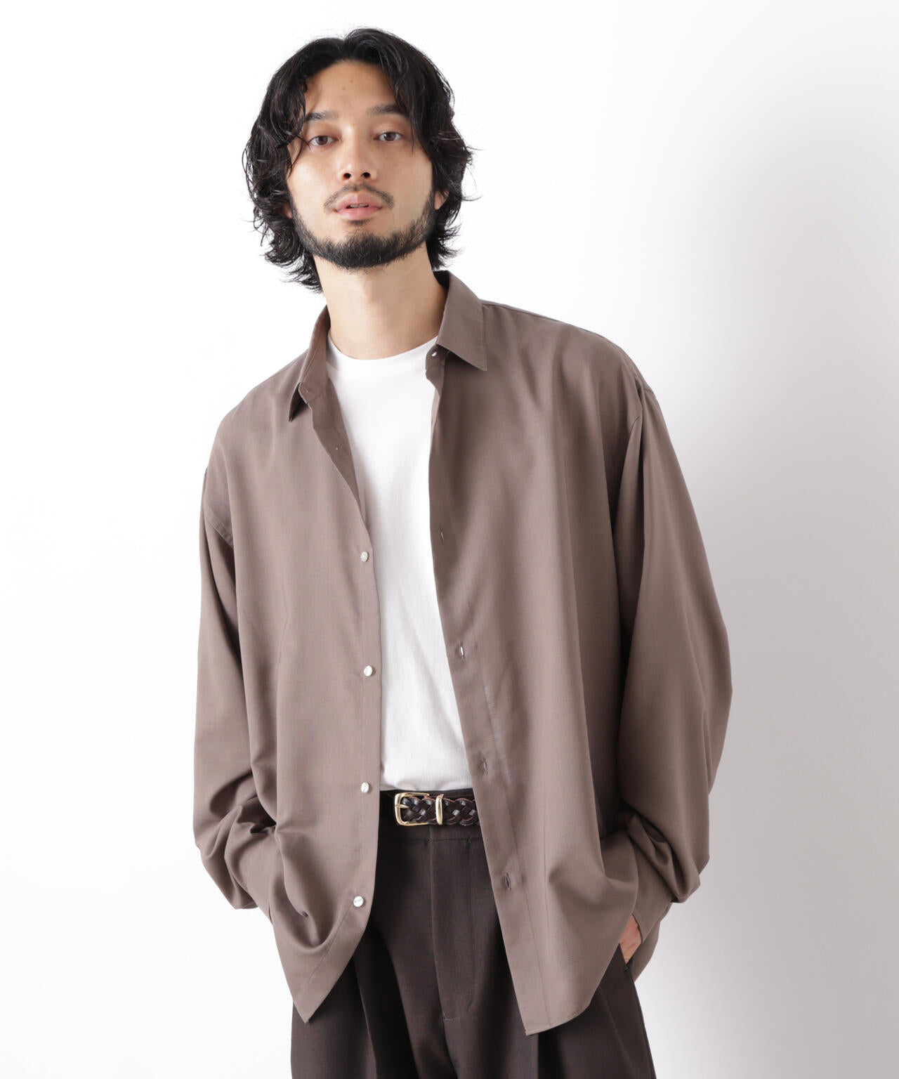 「OtoNANO」LIM-BRESS ワイドシャツ 長袖 6686220207