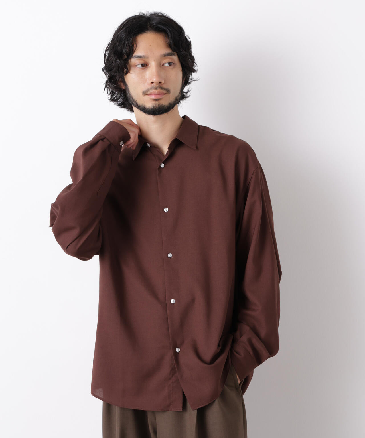 「OtoNANO」LIM-BRESS ワイドシャツ 長袖 6686220207