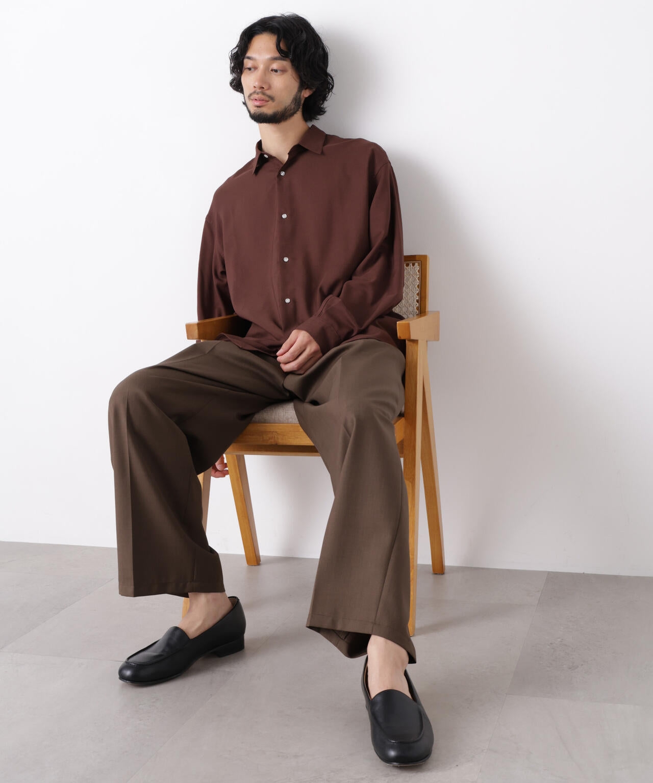 「OtoNANO」LIM-BRESS ワイドシャツ 長袖 6686220207