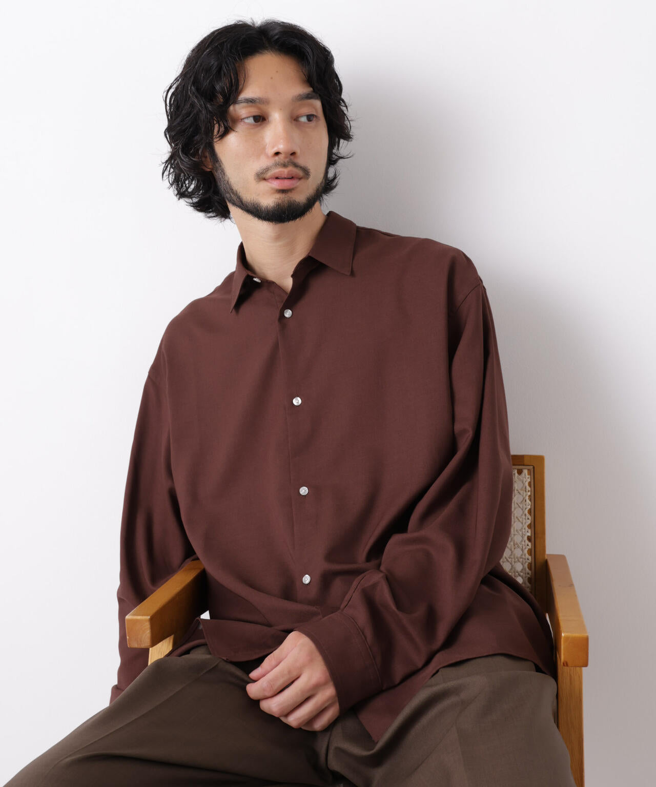 「OtoNANO」LIM-BRESS ワイドシャツ 長袖 6686220207