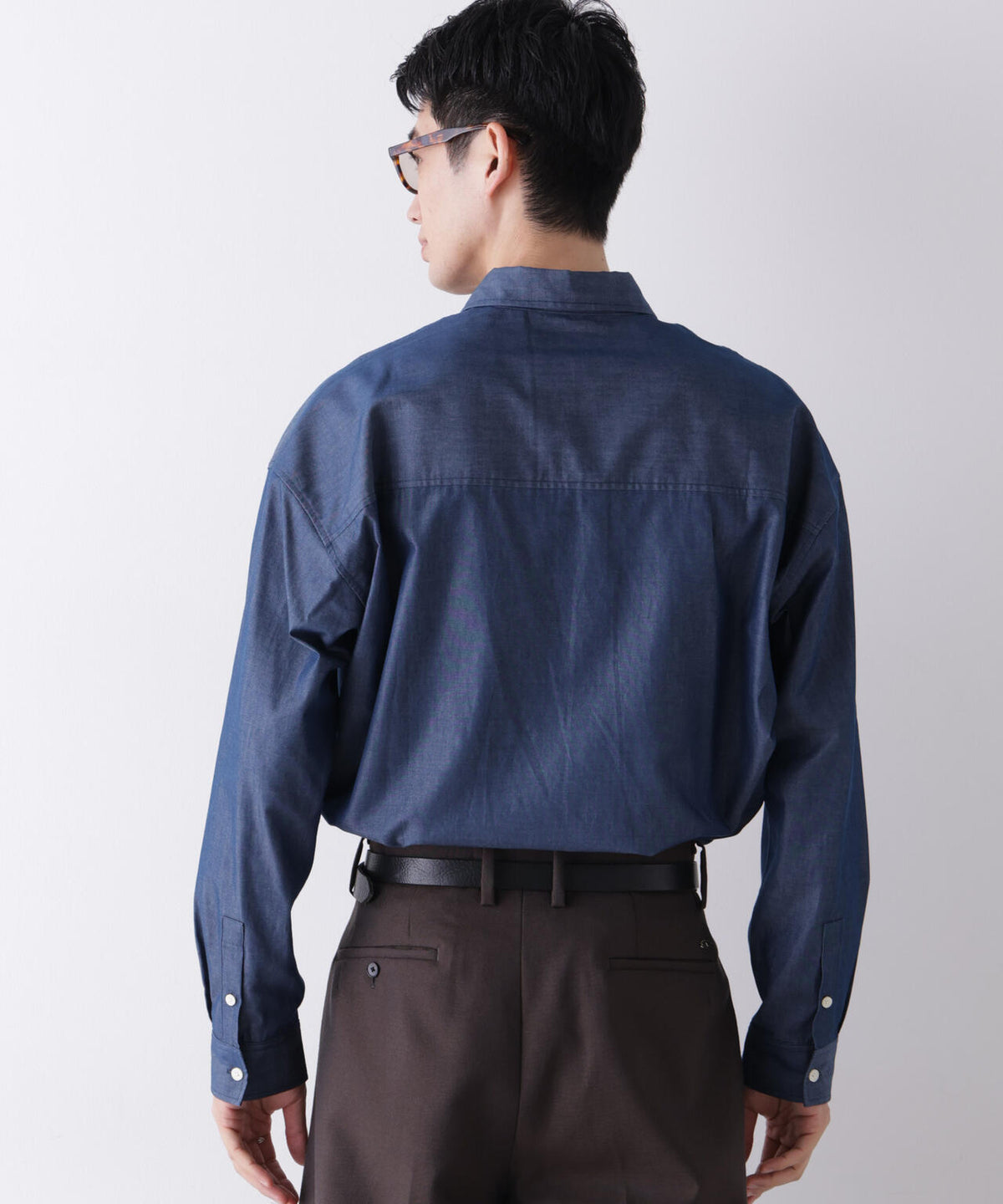 「James Fabric」 ボクシークロップドシャツブルゾン 6686220210