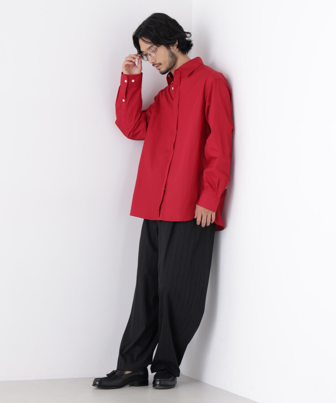 「ASSEMBLANC」Wrinkleワイヤーワッシャーシャツ 6686220211