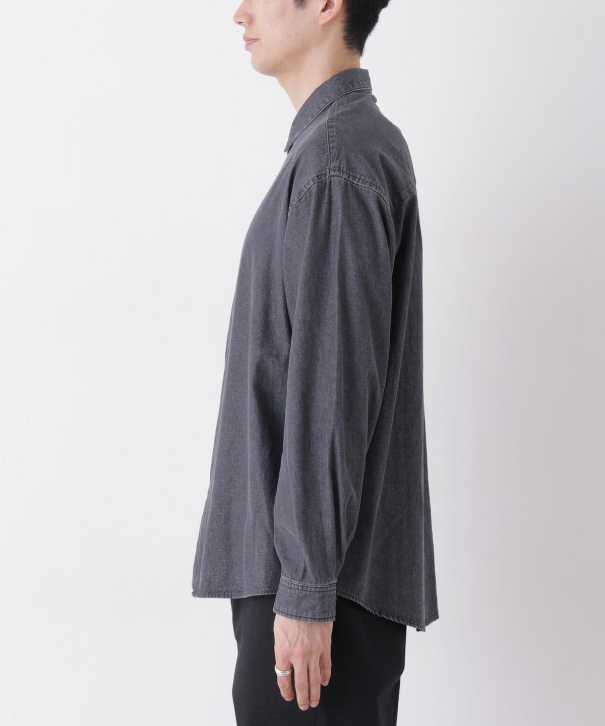 「OtoNANO」大人のワイドシャツ デニムシャツ 長袖 6686220215