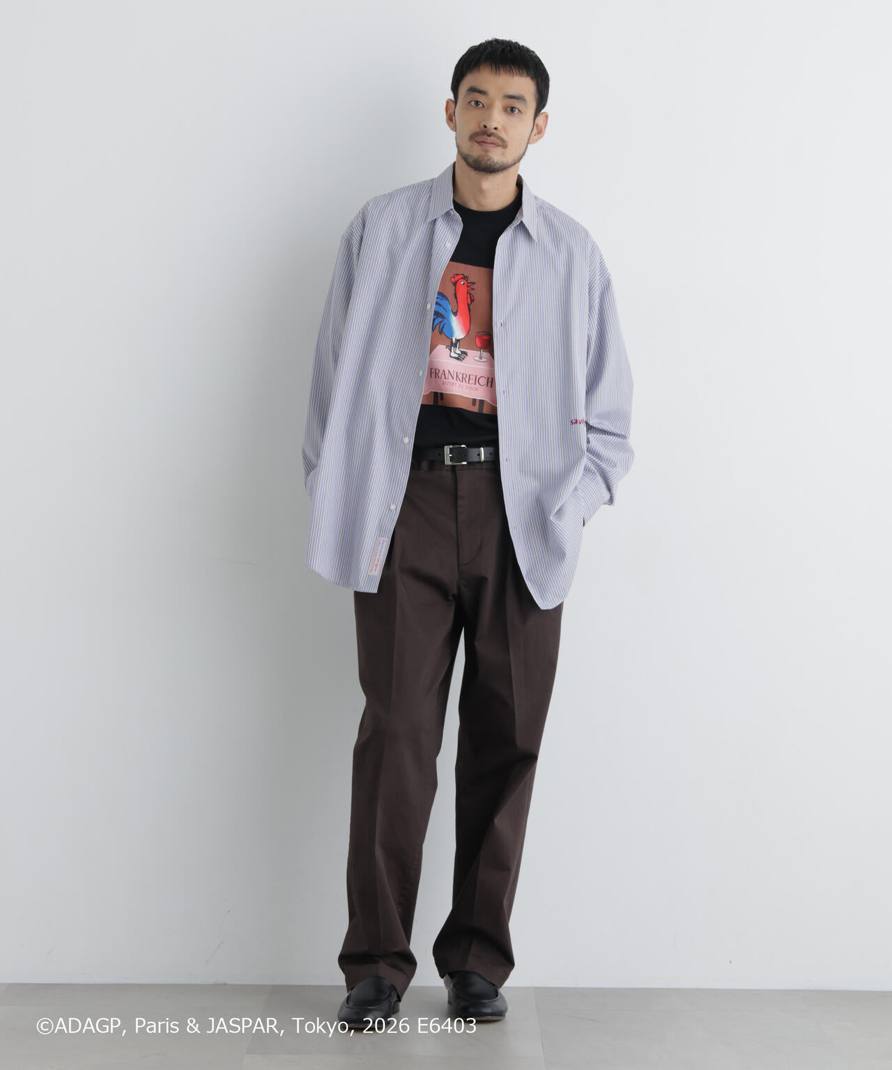 「OtoNANO」×SAVIGNAC レタードワイドシャツ 6686220220