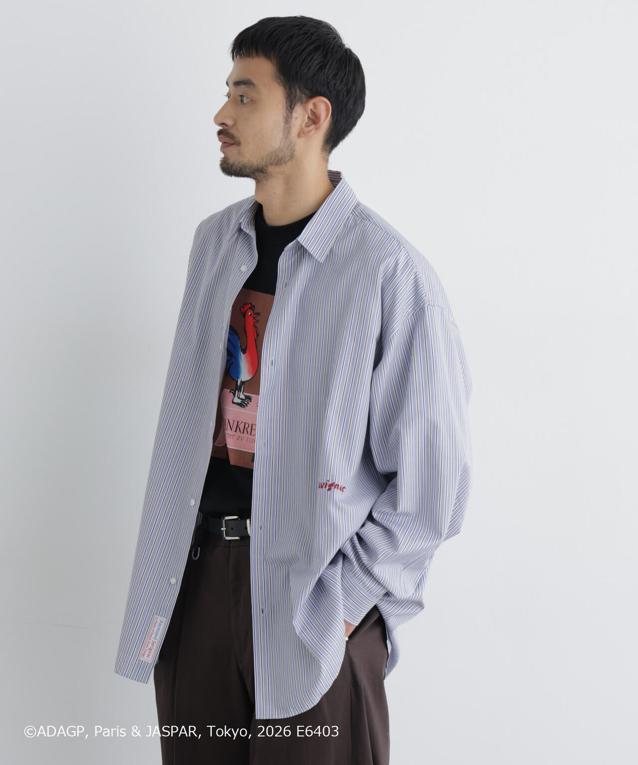 「OtoNANO」×SAVIGNAC レタードワイドシャツ 6686220220