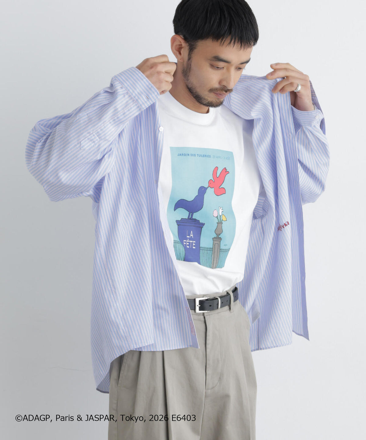 「OtoNANO」×SAVIGNAC レタードワイドシャツ 6686220220