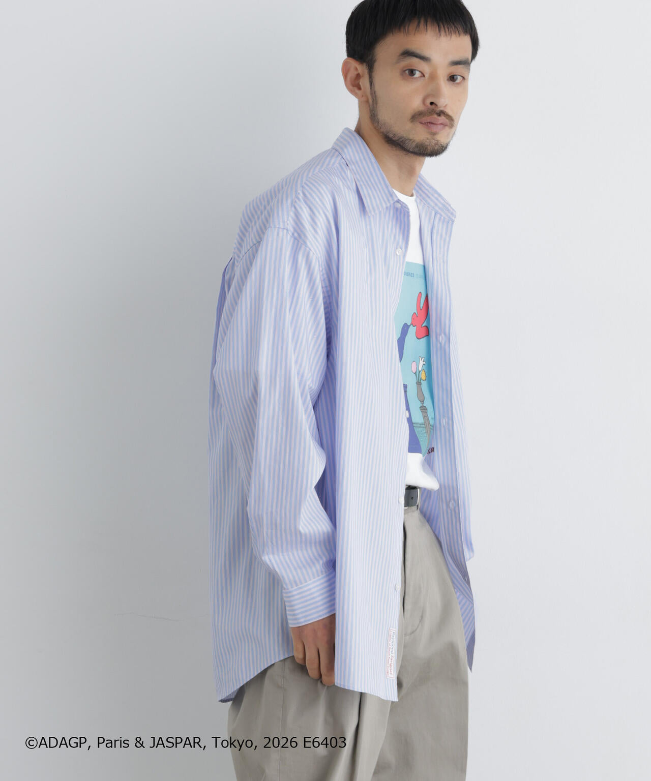 「OtoNANO」×SAVIGNAC レタードワイドシャツ 6686220220