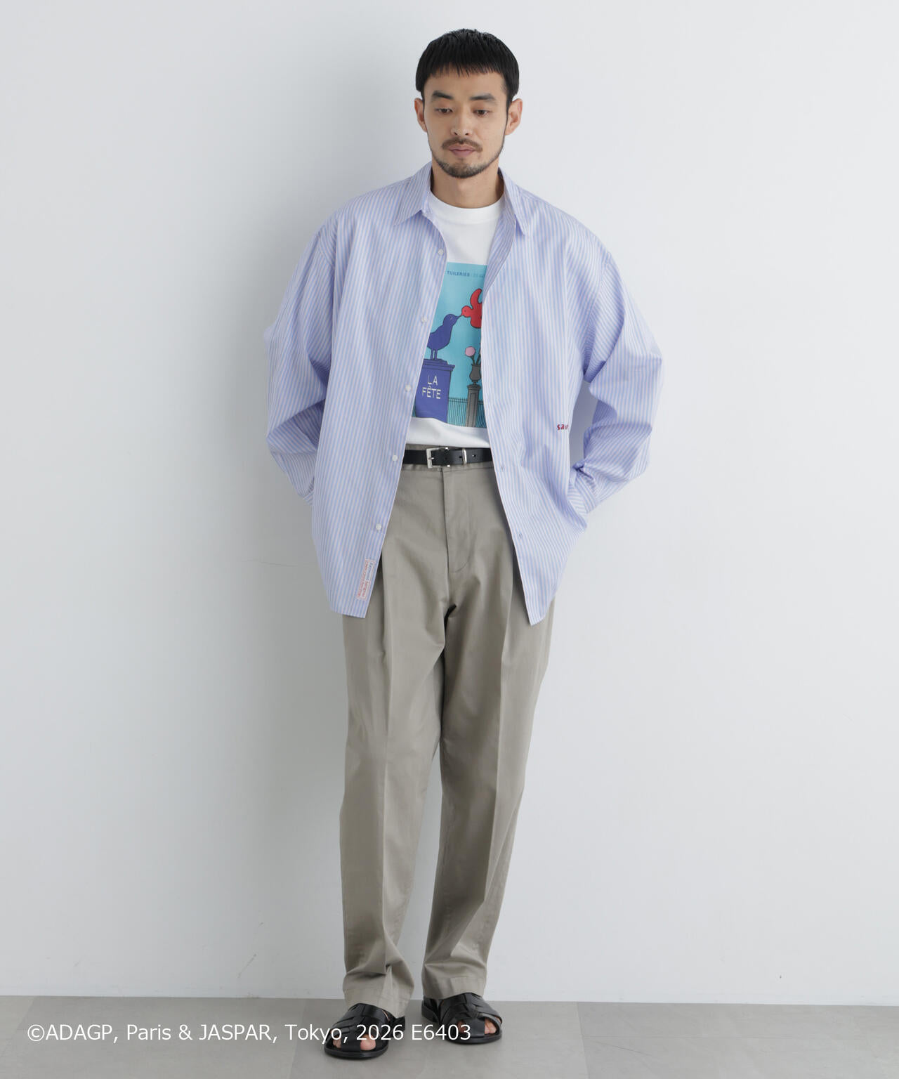 「OtoNANO」×SAVIGNAC レタードワイドシャツ 6686220220