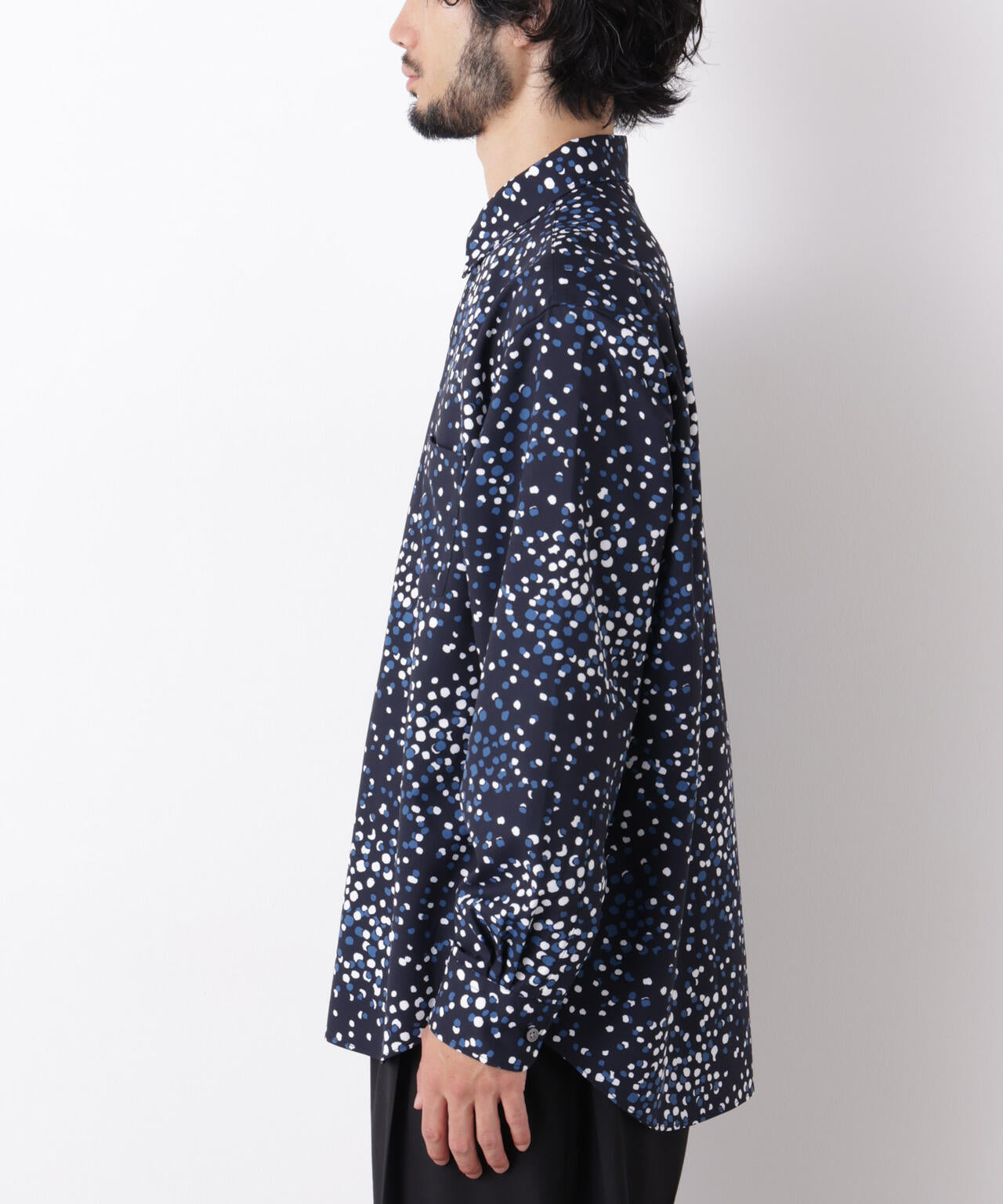 EDITORIAL PRINT レギュラーカラーシャツ 6686220222