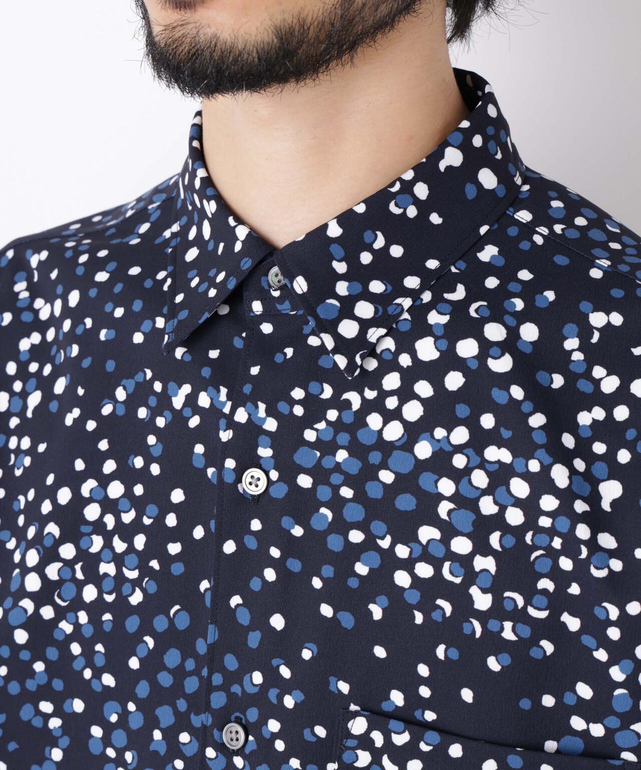 EDITORIAL PRINT レギュラーカラーシャツ 6686220222